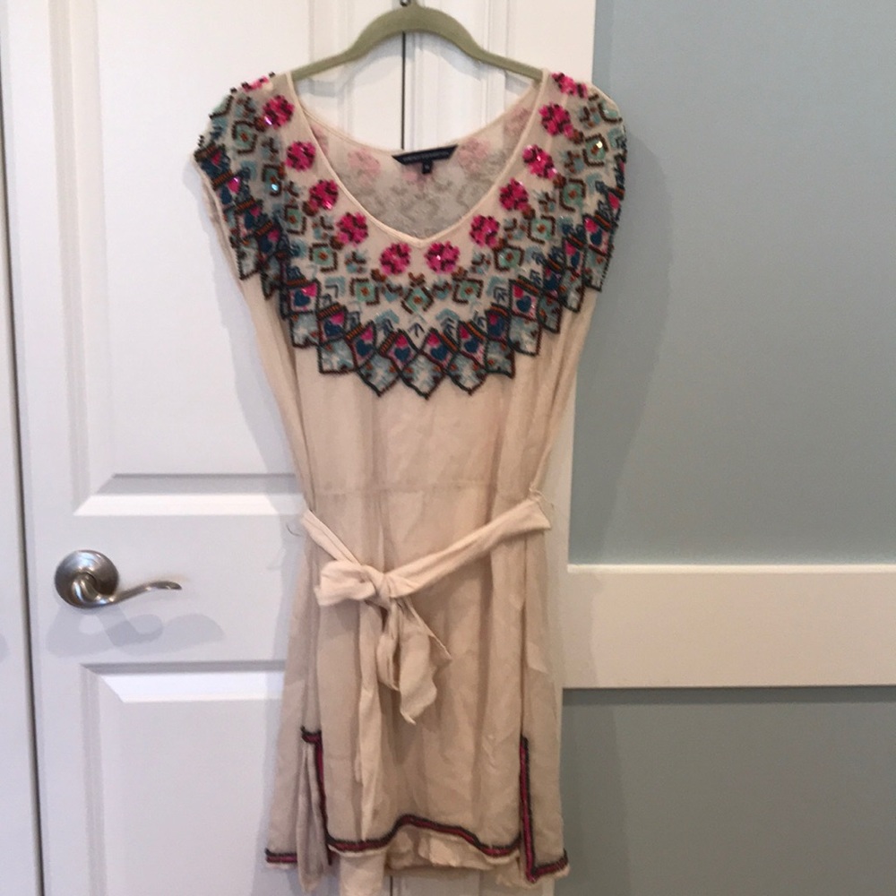 French Connection Dress w/ beaded neckline size 14